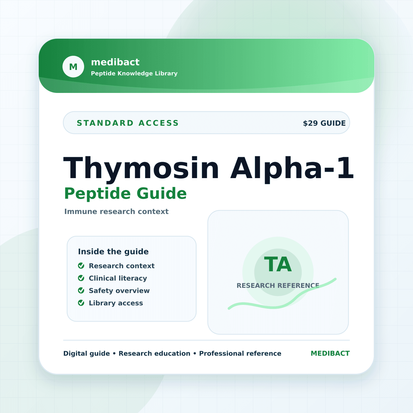 Thymosin Alpha-1 Peptide Guide